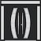 Vdomdoors Metal Double Doors Deux 6500 Black Enamel Frosted Glass 2 Sidelights and Top Transom Entry Modern P DEUX6500DEXD-BLK-W14+72+14xH96+12-LH-O - alternate 4