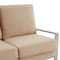 Leisuremod Jefferson Contemporary Velvet Loveseat with Silver Frame, Beige JAS53BG - alternate 7