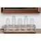 Homeroots Set of Five Clear Cylinder Glass Decorative Bottles, 5PK 483284 - alternate 6
