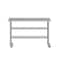 Flash Furniture Reese SS Work Table 24in. x 60in. w/1.5in. Backsplash, 2 Undershelves and 4 Casters, 2 Locking NH-WT-GU-2460BSP-CAS-GG - alternate 9