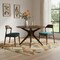 Homeroots 47" Walnut Solid Wood Pedestal Base Round Top Dining Table 716294 - alternate 6