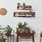 Homeroots Set Of Two Brown Wood Wall Mounted Floating Shelves 634535 - alternate 7