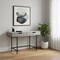 Homeroots 47" Gray and Black Wood and Metal H-Shape Computer Desk With Two Drawers 489997 - alternate 10