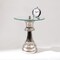 Homeroots 21" Clear and Silver Glass and Aluminum Chess Queen End Table 634158 - alternate 9