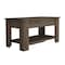 Homeroots 40" Dark Brown Storage Bench with Flip Top 535166 - alternate 11