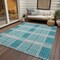 Homeroots 8' X 10' Teal Blue Gray And Ivory Plaid Washable Indoor Outdoor Area Rug 597592 - alternate 8