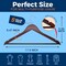 Campior Cherry Wooden Hangers, Heavy-Duty with 360 Deg Swivel Hook, Non-Slip, Pants Bar, 5PK CMPWH5CY - alternate 7
