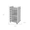 Homeroots White Rolling Bar Cart With Wine Storage 478241 - alternate 6