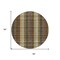 Homeroots 8' Brown Taupe And Plum Round Plaid Washable Indoor Outdoor Area Rug 613959 - alternate 5