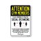 Signmission Public Safety, Gym Members Practice Social Distancing, 10in X 7in Aluminum, OS-NS-A-710-25394 OS-NS-A-710-25394 - alternate 1