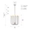 Vidalite Breeze 8-Light Matte White Chandelier, Textured Pendant Chandelier, Included LED Bulbs CE1013106 - alternate 8