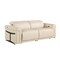 Homeroots 80" Beige Top Grain Leather Reclining Metal USB Sofa 720379 - alternate 9