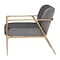 Baxton Studio Ilmari Velvet Lounge Chair 270-14713-ZORO - alternate 9