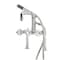 Kingston Brass 7" Center Deck-Mount Clawfoot Tub Faucet with Hand Shower, Polished Chrome AE6401CG - alternate 1