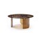 Homeroots 35" Bronze Glass Round Coffee Table 722055 - alternate 1