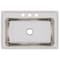 Elkay Sink, Drop-In Mount, 3 Hole, 28" x 16", Lustrous Satin DLRS3322123 - alternate 4