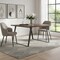 Homeroots 54" Walnut and Gray Wood and Iron Frame Base Square Dining Table 640701 - alternate 4