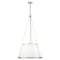 Z-Lite Madeline 6 Light Pendant, Brushed Nickel/White, 24 In W x 44.75 In H 1954P24-BN - alternate 1