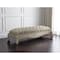 Homeroots 28in X 65in X 20in Ivory Fabric Bone White Upholstery Poly Resin Bench 347541 - alternate 5