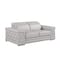 Homeroots 73in Light Gray and Silver Leather Reclining Loveseat 720578 - alternate 10