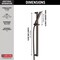Delta Slide Bar Hand Shower, Venetian Bronze, Wall 57530-RB - alternate 5