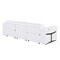 Homeroots 100" White Top Grain Leather Reclining Metal USB Sofa 720361 - alternate 10