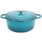 Megachef 6.35 Quart Round Enameled Cast Iron Dutch Oven with Self Basting Lid in Light Blue MCCI-A28LB - alternate 1