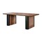 Homeroots 71" Natural and Black Reclaimed Wood And Rattan Dining Table 716285 - alternate 7