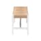 Bali & Pari Prita Paper Loom Bench with Mahogany Wood Frame, White 264-14460-ZORO - alternate 5