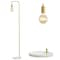 Jonathan Y Vega 60" Minimalist Edison Metal/Marble Floor Lamp, Gold JYL1095A - alternate 8