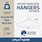 Lifemaster Velvet Hangers, Swivel Hook, Non-Slip, Heavy Duty, Holds 10 lbs, White, 30PK LMVEL30WH - alternate 7