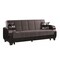 Homeroots 89" Gray Chenille Convertible Futon Sleeper Sofa And Toss Pillows With Storage 607145 - alternate 8