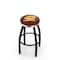 Holland Bar Stool Co 30" Blk Wrinkle Central Michigan Swivel Bar Stool, Chrome Ring L8B2C30CenMic - alternate 1