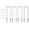 Mytee Products 20in Square 5/8in-11 U-Bolt Kit with Tie Bars, Hex Nuts & Split Lock Washers UBSB-20 - alternate 9