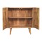 Homeroots 32in Dark Brown Black and White Solid Wood And Inlaid Bone Textured Accent Cabinet With Two Doors 654282 - alternate 8