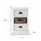 Homeroots 24" White Solid Wood Two Drawer Nightstand 397615 - alternate 10