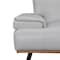 Homeroots 89" Gray Leather Sofa With Black Legs 546410 - alternate 9