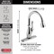Delta Leland Voiceiq Single Handle Pull-Down Faucet With Touch20 Technology 9178TV-DST - alternate 6