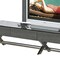 Homeroots 79in Gray Glass Cabinet Enclosed Storage Mirrored TV Stand 555125 - alternate 2