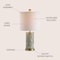Jonathan Y Swirl 20.5" Ceramic LED Table Lamp, Gray/Green JYL3012A - alternate 8