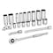 Performance Tool 20 pc. 3/8 in. Dr. SAE Socket Set, 6pt Sockets, Ratchet, Extensions W38911 - alternate 3