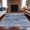 Homeroots 10' X 14' Navy Blue And Ivory Abstract Washable Indoor Outdoor Area Rug 630932 - alternate 7
