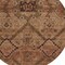Homeroots 8' Orange Copper And Brown Round Floral Washable Indoor Outdoor Area Rug 588908 - alternate 7