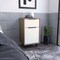 Homeroots 28" White And Natural Wood One Drawer Nightstand 543637 - alternate 9