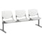 Kfi Kool Beam Seat Beam Seating, Gray Back, 71 in W 22" L 31" H, Polypropylene Seat 2300BEAM3-BP08-SP13 - alternate 1