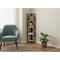 Homeroots 59" White Metal and Wood Four Tier Corner Bookcase 489793 - alternate 5