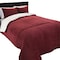 Lavish Home King Size Comforter Set 3-Piece Sherpa and Fleece Bedspread with Pillow Shams, Burgundy 66-401-K-B - alternate 4