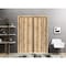 Sartodoors Sliding Closet Bypass Doors, Planum 0016 Oak and Aluminum Strips, Sturdy Rails Moldings Trims Hardw PLANUM0016DBD-DUB-84 - alternate 1