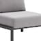 Homeroots 28" Gray And Black Fabric Side Chair 572300 - alternate 9