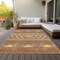 Homeroots 8' X 10' Orange Wheat And Taupe Southwestern Washable Indoor Outdoor Area Rug 613942 - alternate 8
